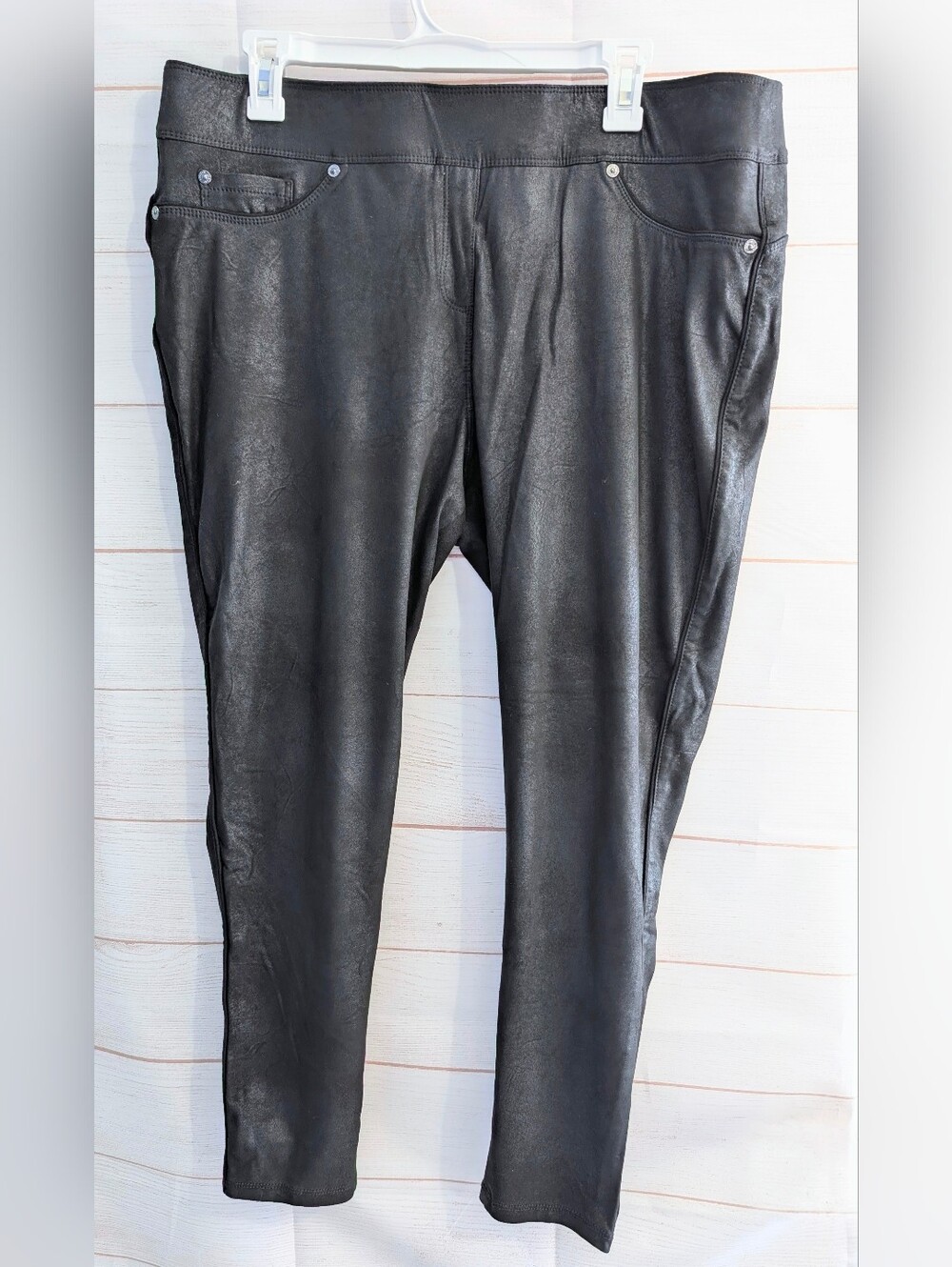Peter Nygard Black Slims Jegging Thick Elastic Slimming Smoothing Waistband XL
